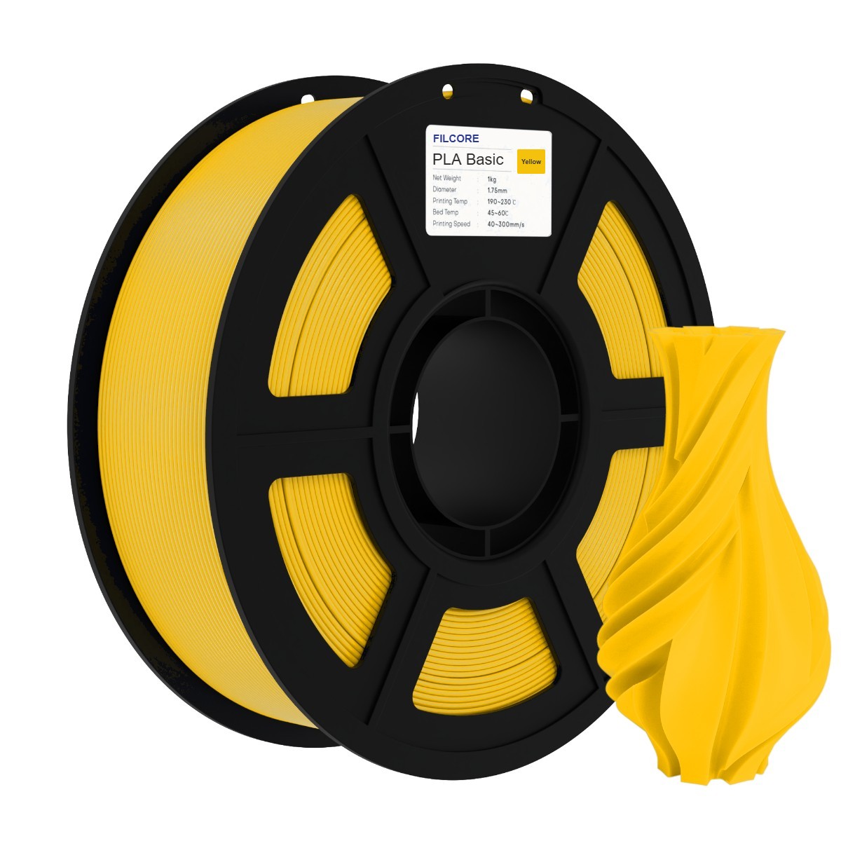 FILCORE PLA Basic nhựa cuộn in 3D không lõi màu Vàng