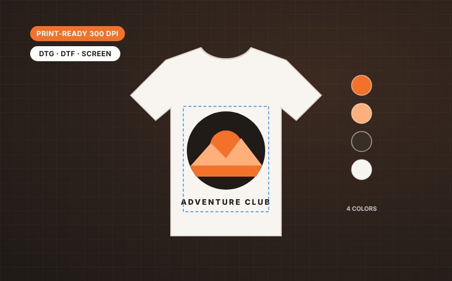 T-shirt print design - print-ready artwork